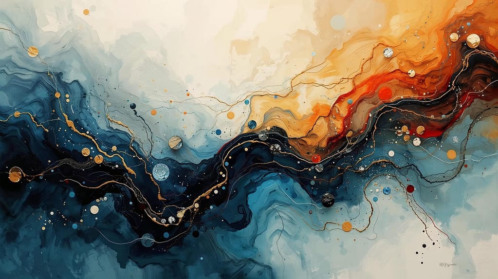 Abstract colours represent Alchemy of Trust