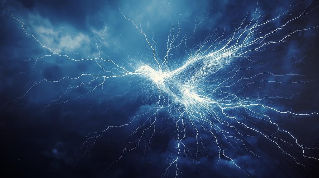 Lighning in the sky