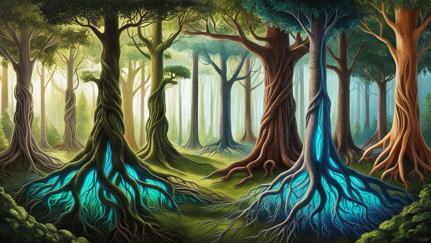 Mycelium trees