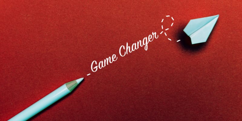 Game changer pencil and paper aeroplane