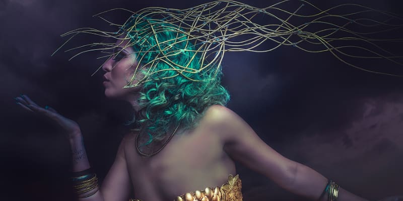Goddess green hair