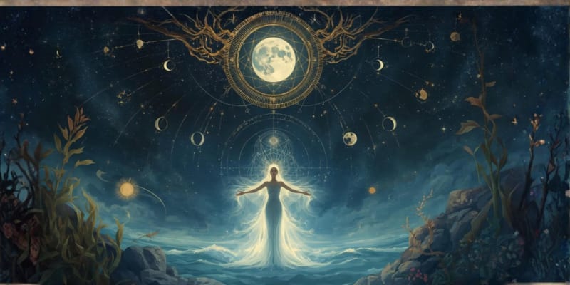 Feminine Wisdom of Reclaiming Friday the 13th. Woman in moon