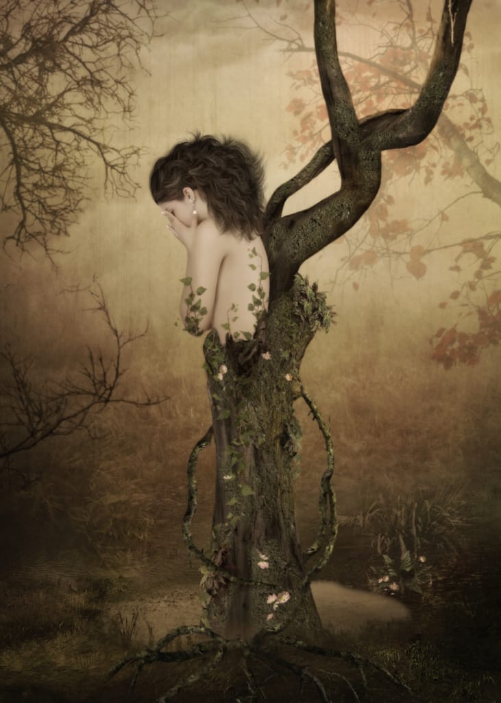 abstract of woman representing the spring equinox rebirth